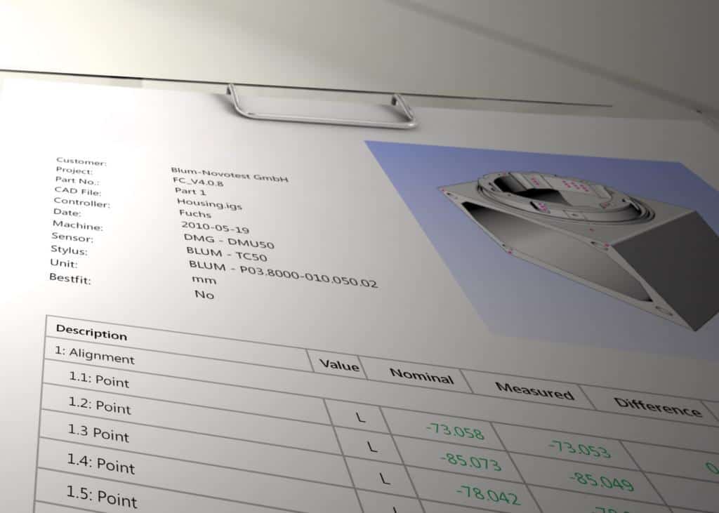 full dimensional inspection reports